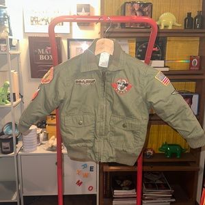 Boys XXS Disney Soarin’ Green Pilot Jacket *Great Condition*